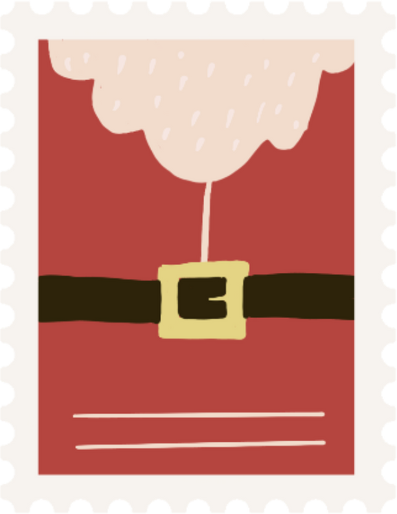 Paper Santa Stamp